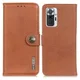 Xiaomi Redmi Note 10 Pro Hoesje Portemonnee Drukknoop Sluiting Bruin afbeelding 3