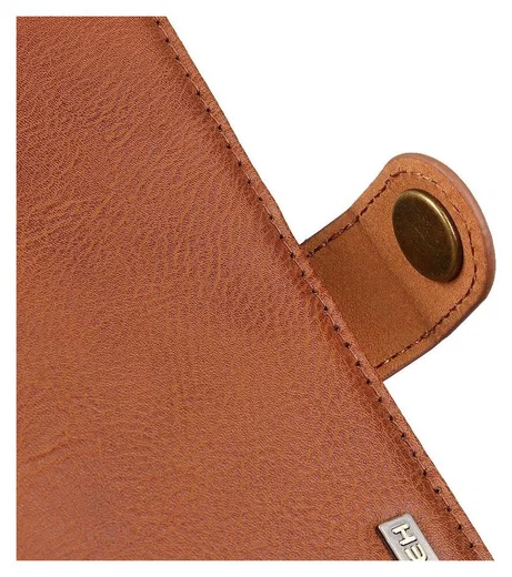 Xiaomi Redmi Note 10 Pro Hoesje Portemonnee Drukknoop Sluiting Bruin afbeelding 7