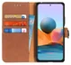 Xiaomi Redmi Note 10 Pro Hoesje Portemonnee Drukknoop Sluiting Bruin afbeelding 1