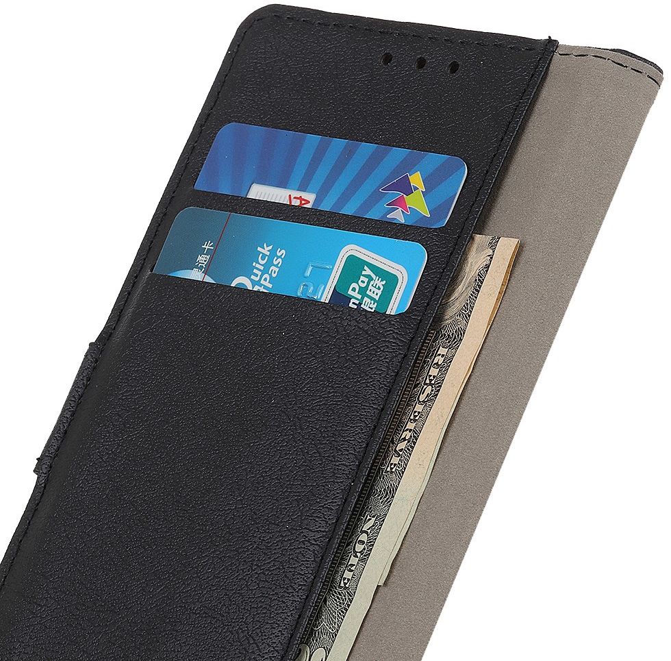 Xiaomi Redmi Poco M5s / Note 10(S) Hoesje Wallet Book Case met Stand Zwart afbeelding 3