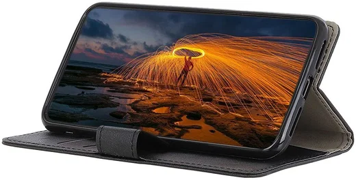 Xiaomi Redmi Poco M5s / Note 10(S) Hoesje Wallet Book Case met Stand Zwart afbeelding 4
