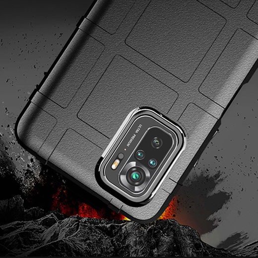 Xiaomi Redmi Note 10 / 10S Hoesje Rugged Shield Back Cover Zwart afbeelding 2