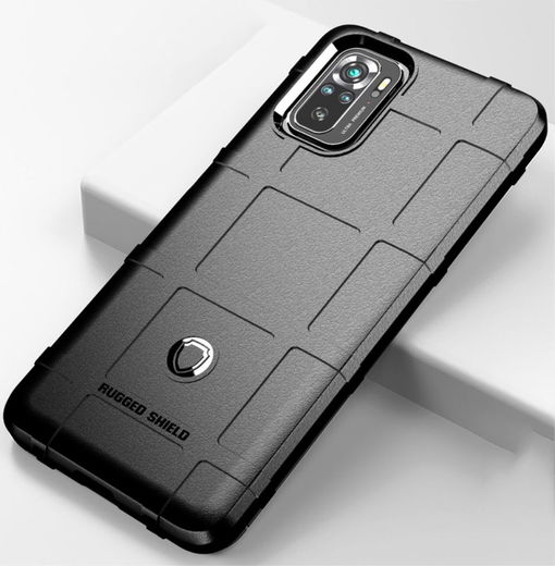Xiaomi Redmi Note 10 / 10S Hoesje Rugged Shield Back Cover Zwart afbeelding 6