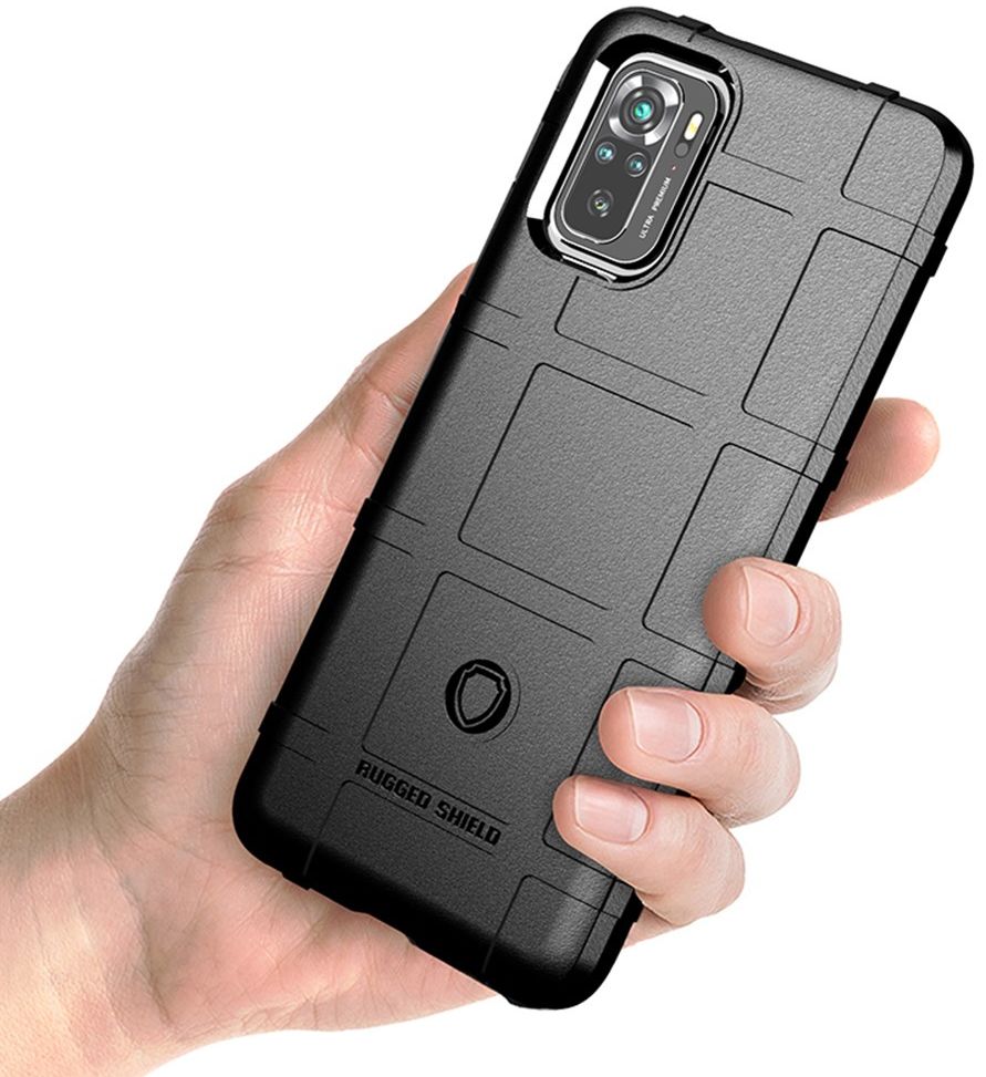 Xiaomi Redmi Note 10 / 10S Hoesje Rugged Shield Back Cover Zwart afbeelding 5