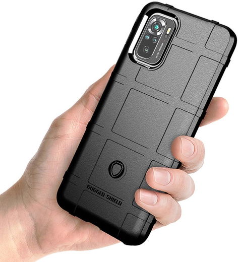 Xiaomi Redmi Note 10 / 10S Hoesje Rugged Shield Back Cover Zwart afbeelding 5