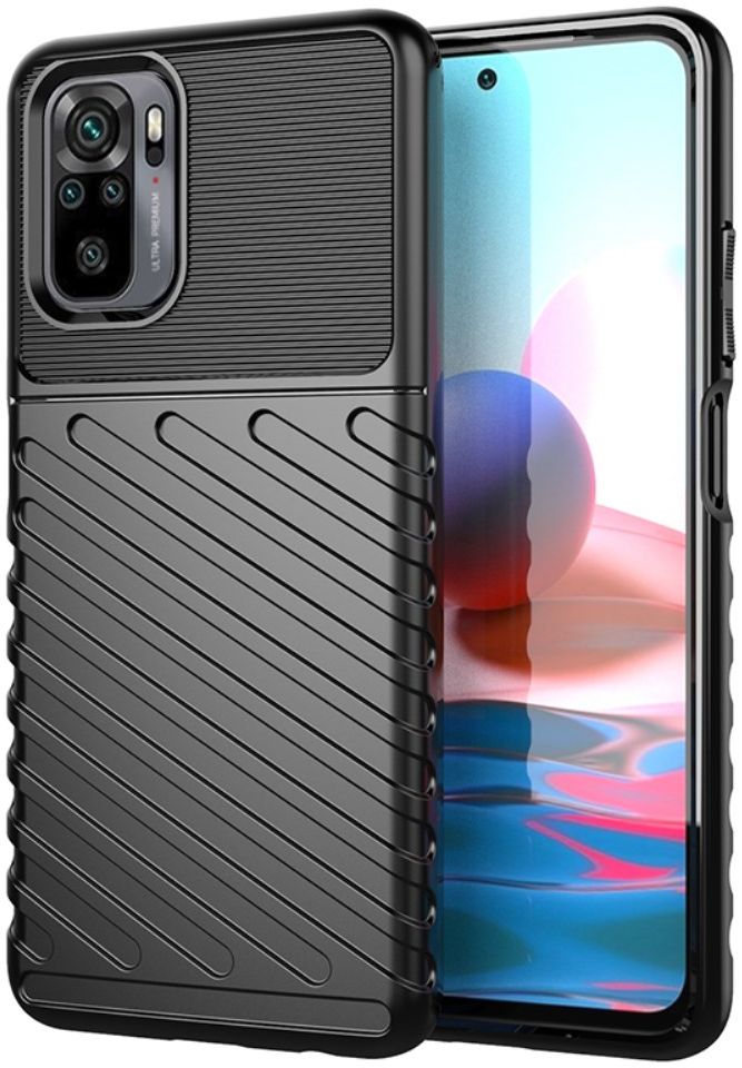 Xiaomi Redmi Poco M5s / Note 10(S) Hoesje TPU Thunder Design Back Cover Zwart afbeelding 1