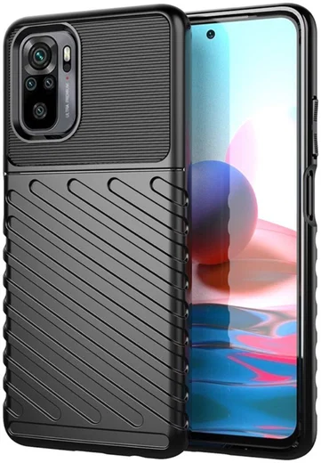 Xiaomi Redmi Poco M5s / Note 10(S) Hoesje TPU Thunder Design Back Cover Zwart afbeelding 1