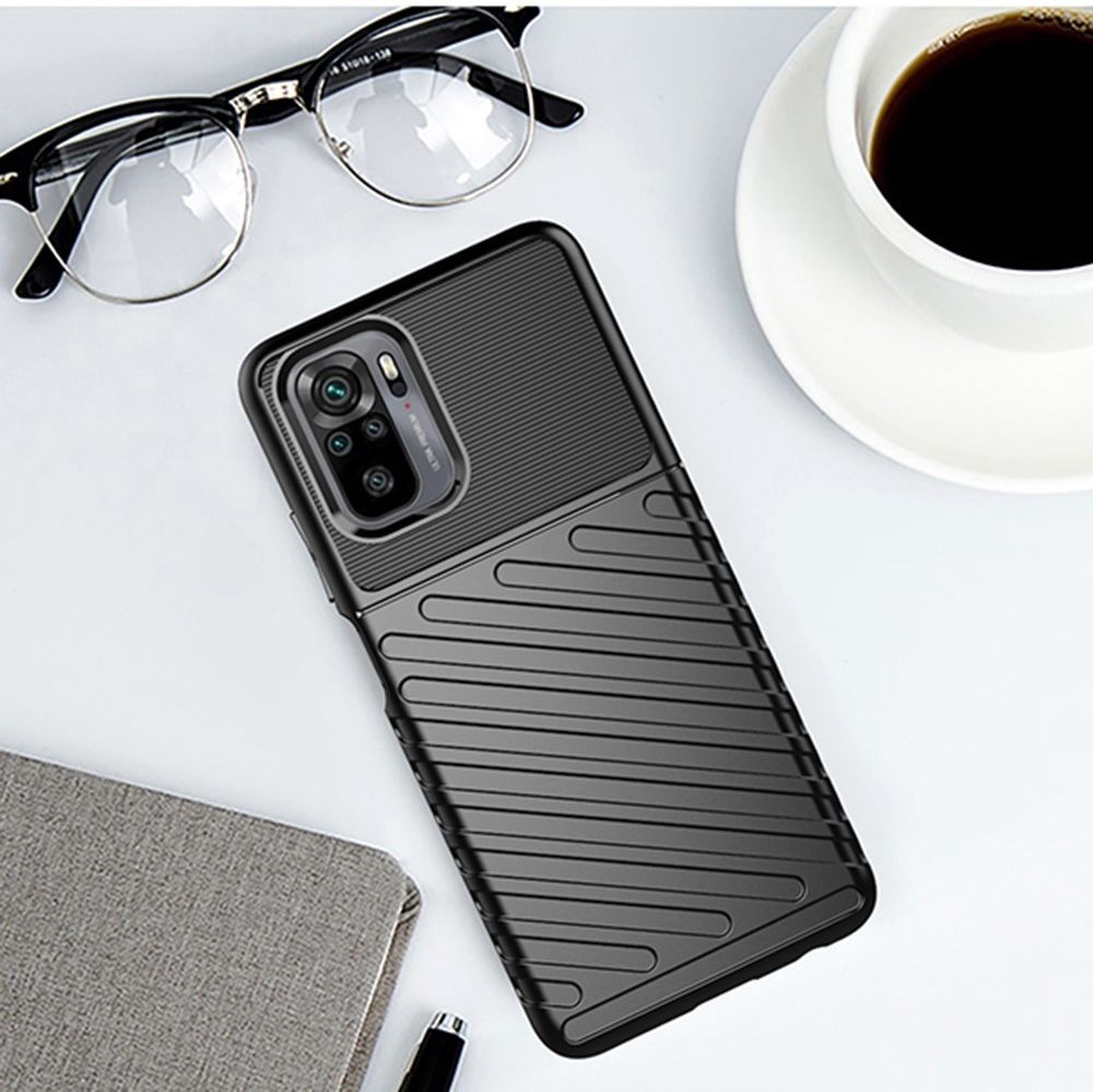 Xiaomi Redmi Poco M5s / Note 10(S) Hoesje TPU Thunder Design Back Cover Zwart afbeelding 2