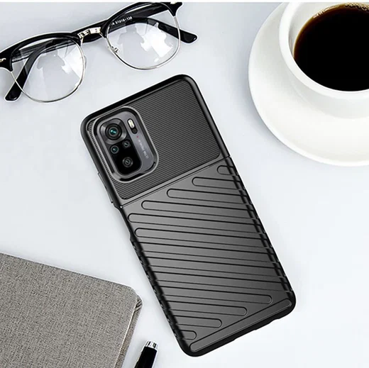 Xiaomi Redmi Poco M5s / Note 10(S) Hoesje TPU Thunder Design Back Cover Zwart afbeelding 2