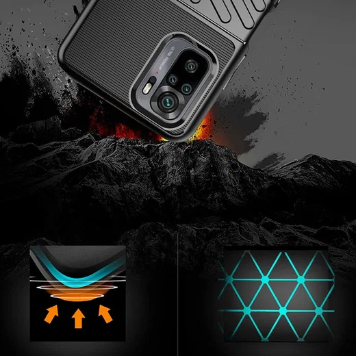 Xiaomi Redmi Poco M5s / Note 10(S) Hoesje TPU Thunder Design Back Cover Zwart afbeelding 6