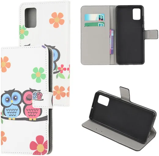 Xiaomi Poco F3 / Mi 11i Hoesje Portemonne Book Case uilen Print afbeelding 6