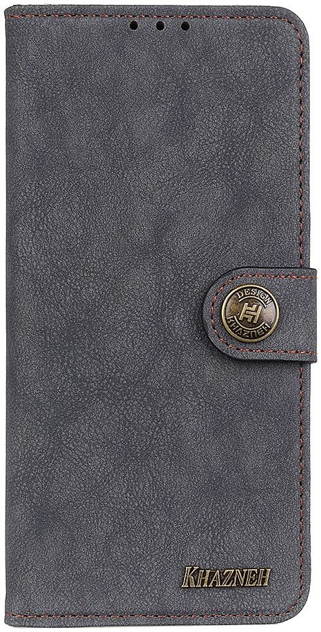 Xiaomi Poco F3 / Mi 11i Hoesje Portemonnee Drukknoop Sluiting Zwart afbeelding 2