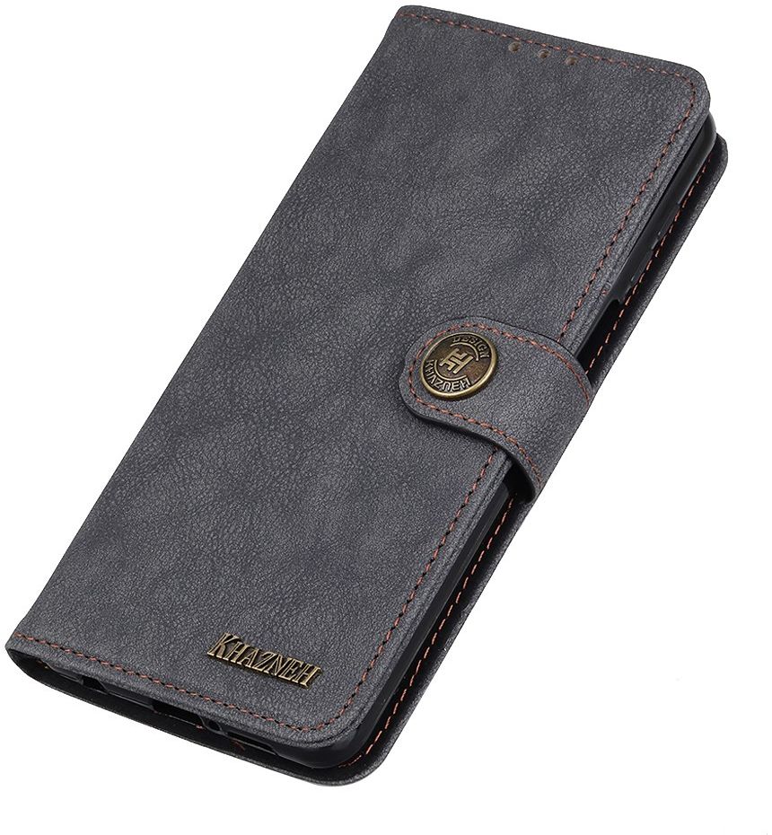Xiaomi Poco F3 / Mi 11i Hoesje Portemonnee Drukknoop Sluiting Zwart afbeelding 8