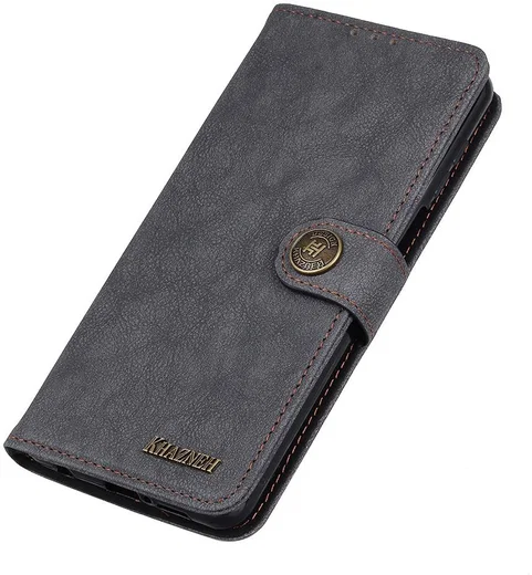 Xiaomi Poco F3 / Mi 11i Hoesje Portemonnee Drukknoop Sluiting Zwart afbeelding 8