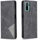 Xiaomi Redmi Poco M5s / Note 10(S) Hoesje Portemonnee Book Case Geometrie Zwart afbeelding 3