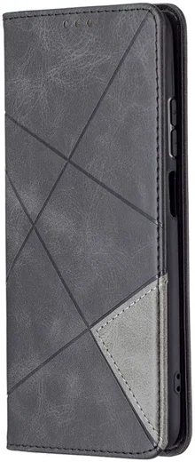 Xiaomi Redmi Poco M5s / Note 10(S) Hoesje Portemonnee Book Case Geometrie Zwart afbeelding 1