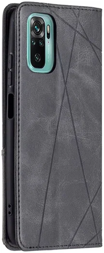 Xiaomi Redmi Poco M5s / Note 10(S) Hoesje Portemonnee Book Case Geometrie Zwart afbeelding 2