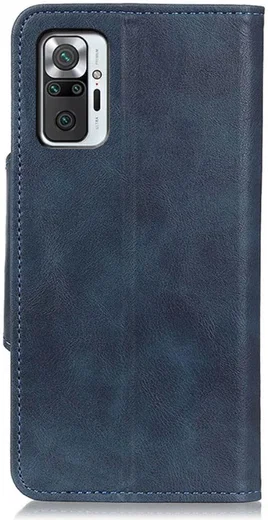 Xiaomi Redmi Note 10 Pro Hoesje Wallet Book Case Kunstleer Blauw afbeelding 5
