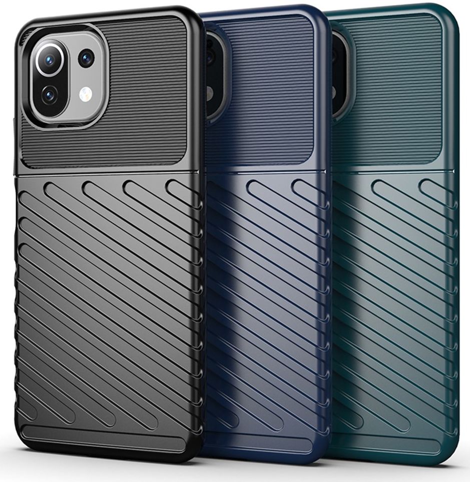 Xiaomi Mi 11 Lite Hoesje TPU Thunder Design Back Cover Zwart afbeelding 10