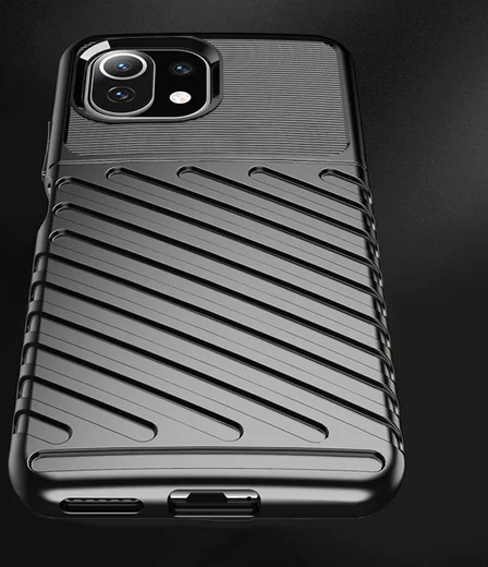 Xiaomi Mi 11 Lite Hoesje TPU Thunder Design Back Cover Zwart afbeelding 11