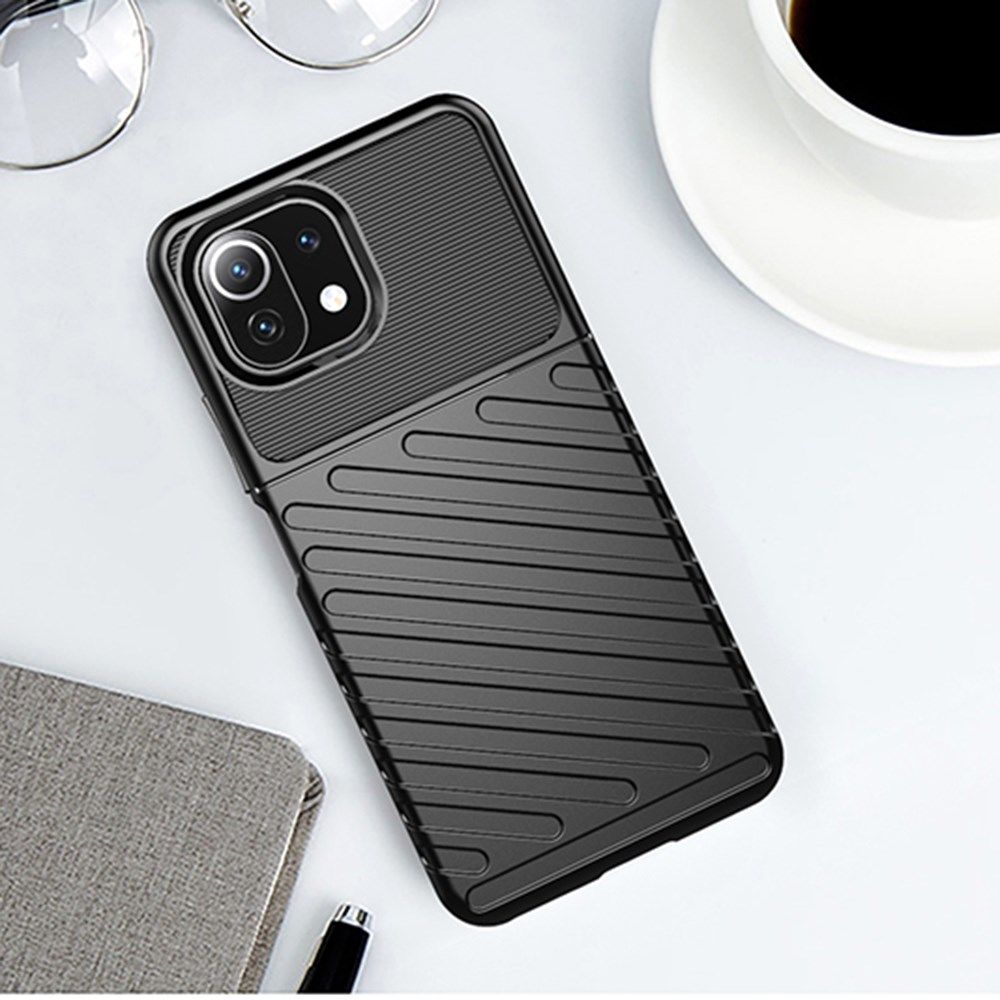Xiaomi Mi 11 Lite Hoesje TPU Thunder Design Back Cover Zwart afbeelding 8