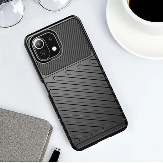 Xiaomi Mi 11 Lite Hoesje TPU Thunder Design Back Cover Zwart afbeelding 8