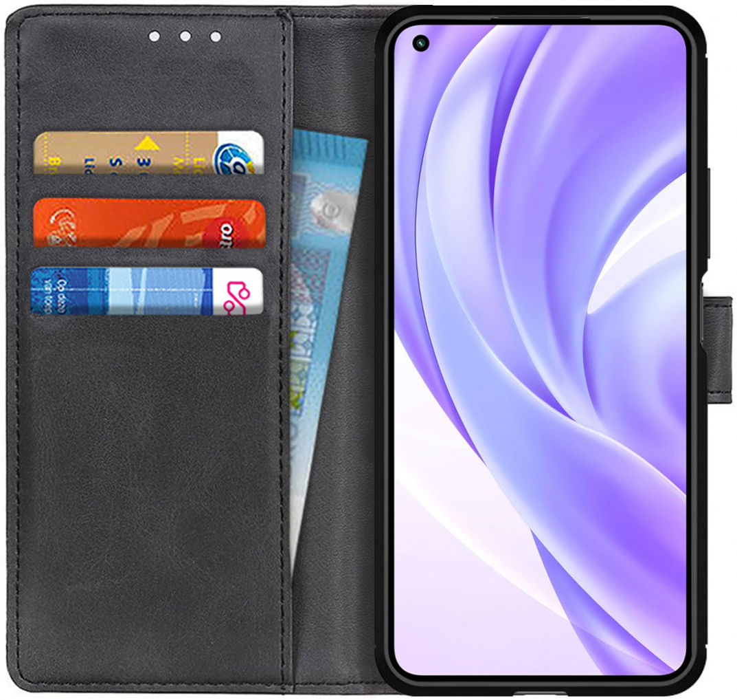 Xiaomi Mi 11 Lite 4G/5G Hoesje Portemonnee Book Case Zwart afbeelding 1