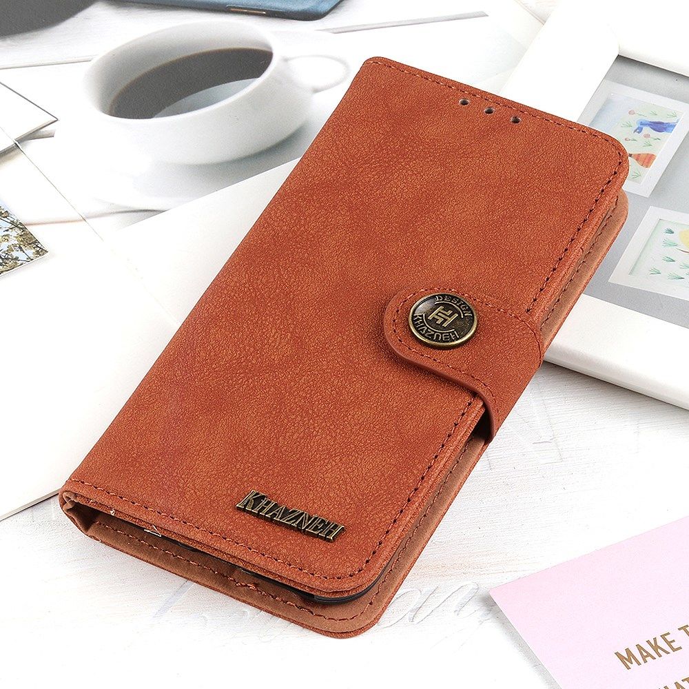 Xiaomi Mi 11 Lite 4G/5G Hoesje Portemonnee Drukknoop Sluiting Bruin afbeelding 4
