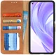 Xiaomi Mi 11 Lite 4G/5G Hoesje Portemonnee Drukknoop Sluiting Bruin afbeelding 1