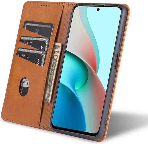 Xiaomi Redmi Note 10 Pro Hoesje Portemonnee Book Case Bruin afbeelding 12