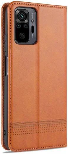 Xiaomi Redmi Note 10 Pro Hoesje Portemonnee Book Case Bruin afbeelding 3