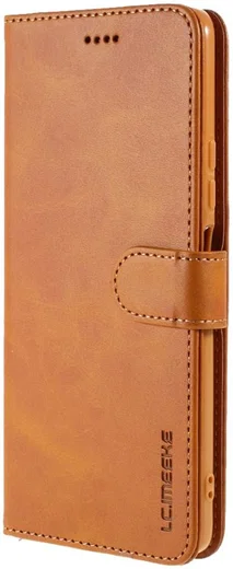 LC.IMEEKE Xiaomi Redmi Note 10 Pro Hoesje Wallet Book Case Bruin afbeelding 1