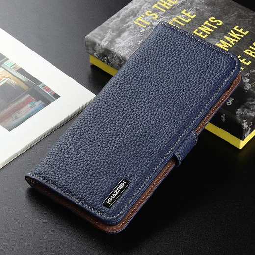 KHAZNEH Xiaomi Mi 11 Lite 4G/5G (NE) Hoesje Wallet Echt Leer Blauw afbeelding 5