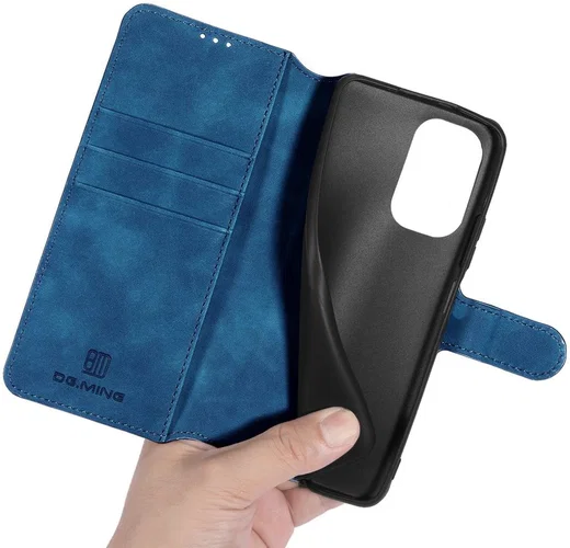 DG Ming Xiaomi Poco F3 / Mi 11i Hoesje Retro Wallet Book Case Blauw afbeelding 3