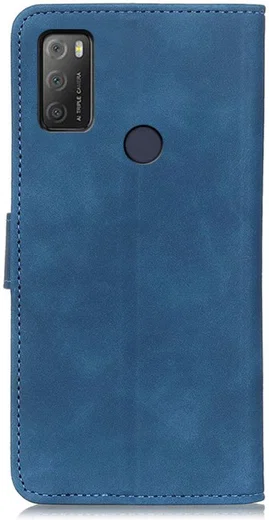 KHAZNEH Alcatel 1S / 3L (2021) Hoesje Retro Wallet Book Case Blauw afbeelding 3