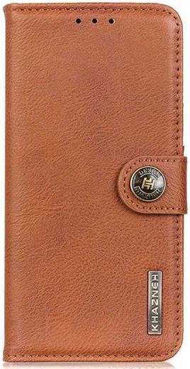 KHAZNEH Alcatel 1S / 3L (2021) Hoesje Wallet Retro Book Case Bruin afbeelding 2