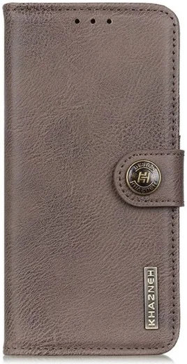 KHAZNEH Alcatel 1S / 3L (2021) Hoesje Wallet Retro Book Case Grijs afbeelding 2