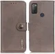 KHAZNEH Alcatel 1S / 3L (2021) Hoesje Wallet Retro Book Case Grijs afbeelding 5