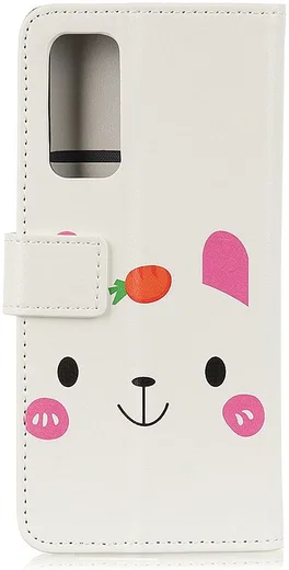 Oppo Find X3 Lite / Reno5 Hoesje Portemonnee Book Case Konijn Print afbeelding 1
