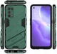 Oppo Find X3 Lite / Reno5 Hoesje Hybride Back Cover Kickstand Groen afbeelding 4
