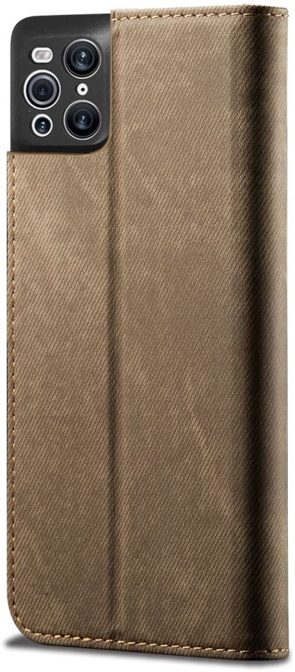 Oppo Find X3 Pro Hoesje Portemonnee Stof Textuur Book Case Groen afbeelding 6
