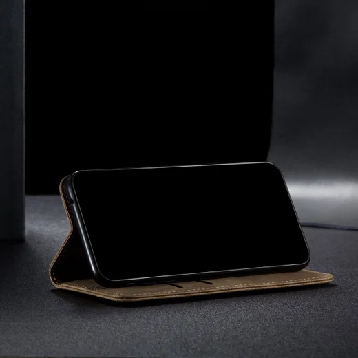Oppo Find X3 Pro Hoesje Portemonnee Stof Textuur Book Case Groen afbeelding 5