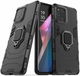 Oppo Find X3 Pro Hoesje Shock Proof Back Cover met Kickstand Zwart afbeelding 1