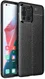 Oppo Find X3 Pro Hoesje Litchi Textuur Kunstleer Back Cover Zwart afbeelding 1