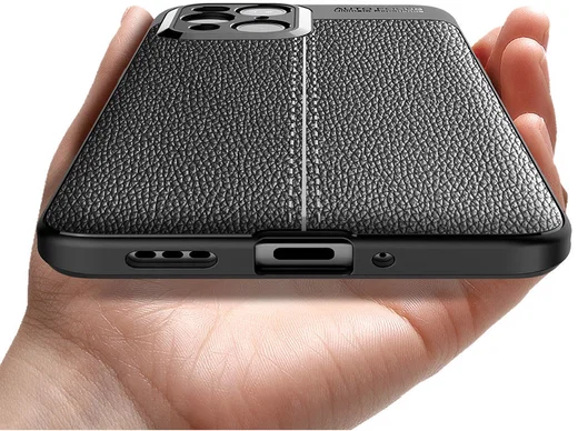 Oppo Find X3 Pro Hoesje Litchi Textuur Kunstleer Back Cover Zwart afbeelding 6