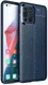 Oppo Find X3 Pro Hoesje Litchi Textuur Kunstleer Back Cover Blauw afbeelding 1