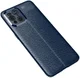 Oppo Find X3 Pro Hoesje Litchi Textuur Kunstleer Back Cover Blauw afbeelding 2