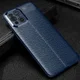 Oppo Find X3 Pro Hoesje Litchi Textuur Kunstleer Back Cover Blauw afbeelding 3