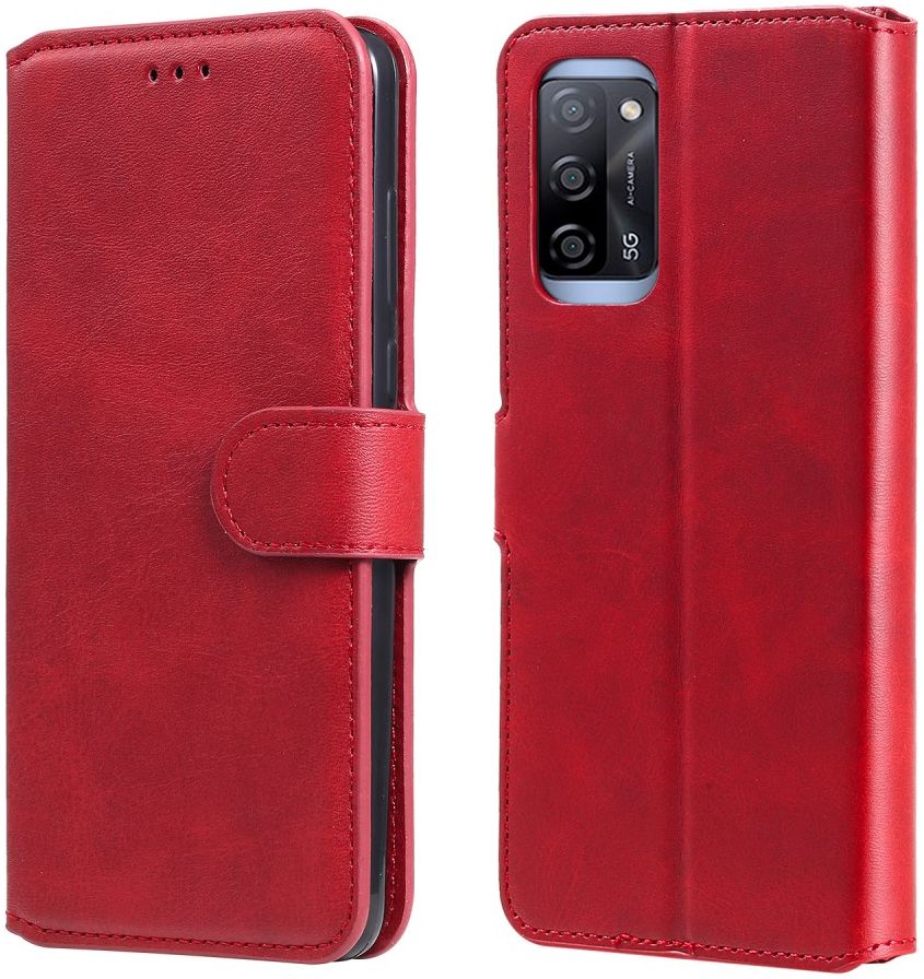 Oppo A54 5G Hoesje Portemonnee Book Case Kunstleer Rood afbeelding 7