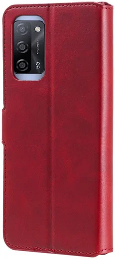 Oppo A54 5G Hoesje Portemonnee Book Case Kunstleer Rood afbeelding 2
